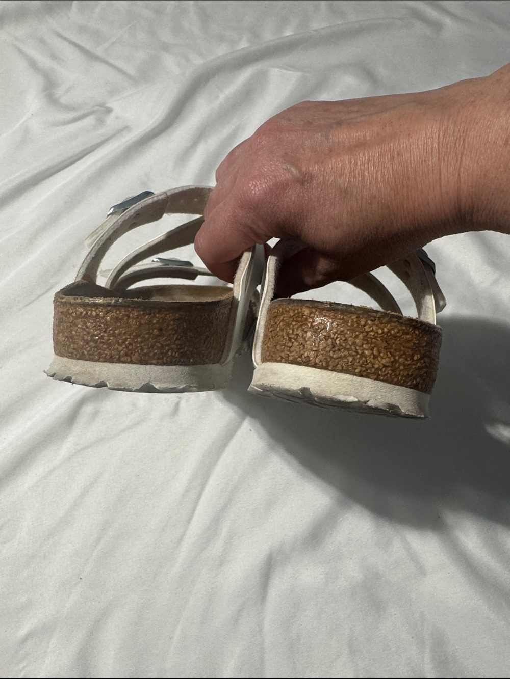Birkenstock Yao White Birko-Flor Sandals Women’s EU35/US4-4.5 Adjustable Comfort - Picture 8 of 8